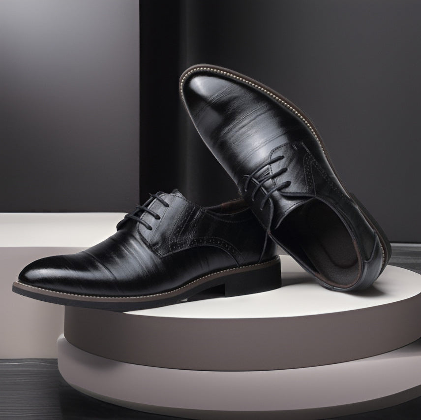 Hommes Chaussures en cuir British-style Pointed-toe Breathable Formel Business Wear