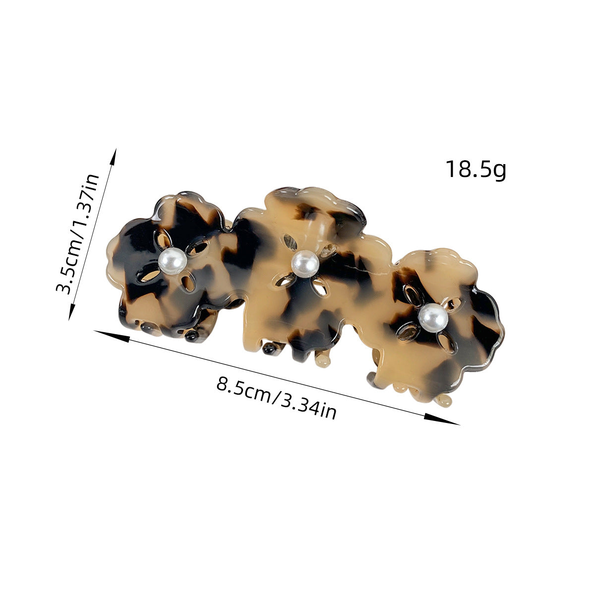 Beau Clover Acetate Grip Pearl Dopamine Temperament Personality Shark Clip Simple Et