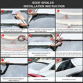 Pour 22-23 Civic Pour 22-23 Civic 4Dr Style Carbon Fibre impression Toit Spoiler ABS