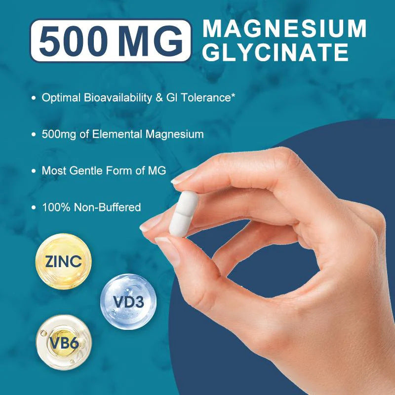 Meilleures ventes 60 comprimés Glycinate de magnésium Capsules