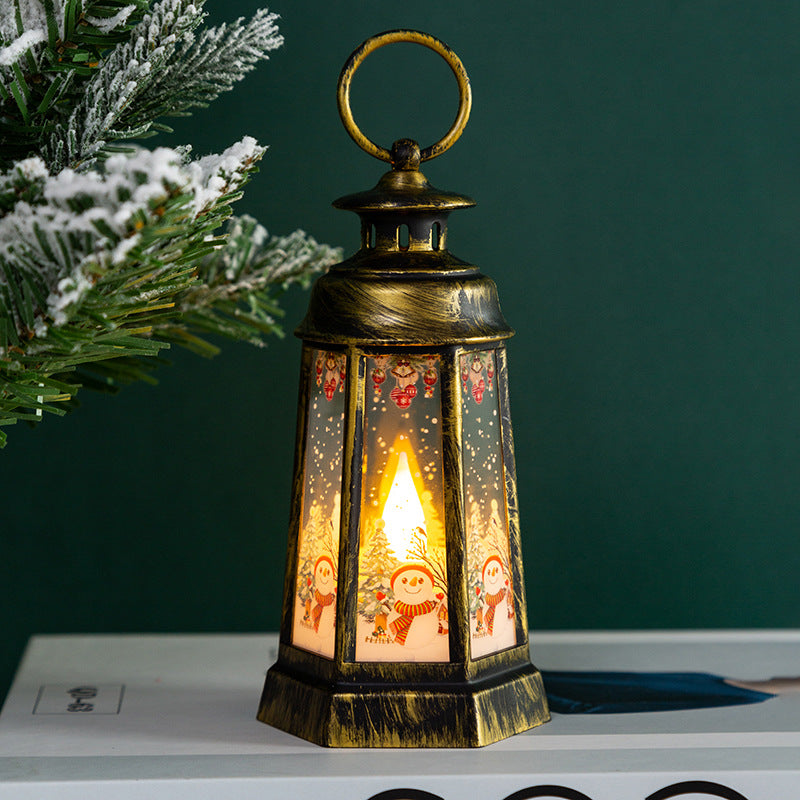 Décorations de Noël Cadeaux pour enfants Retro Portable Night Light Party Décoration Decorat