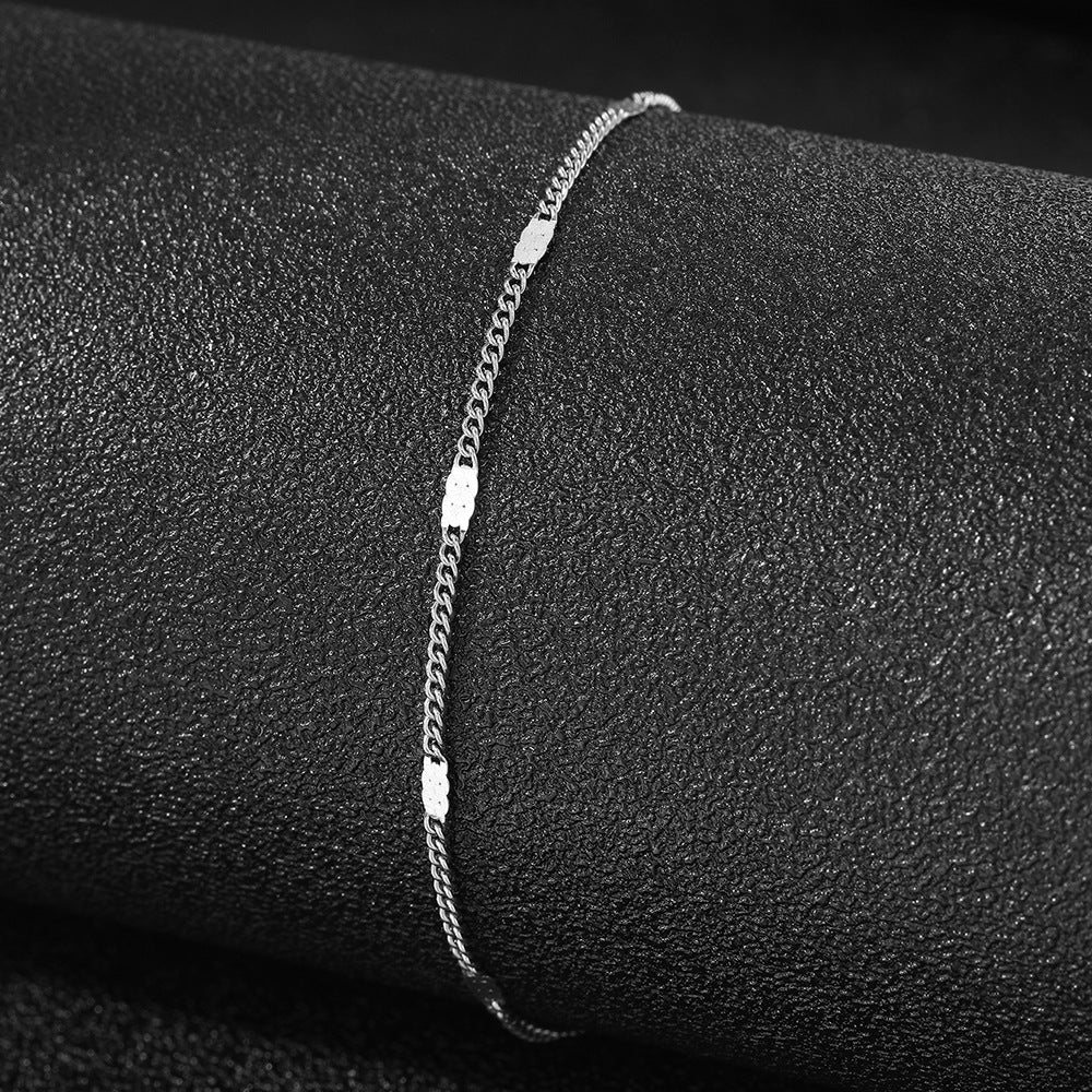 Anklet fashionable en acier inoxydable