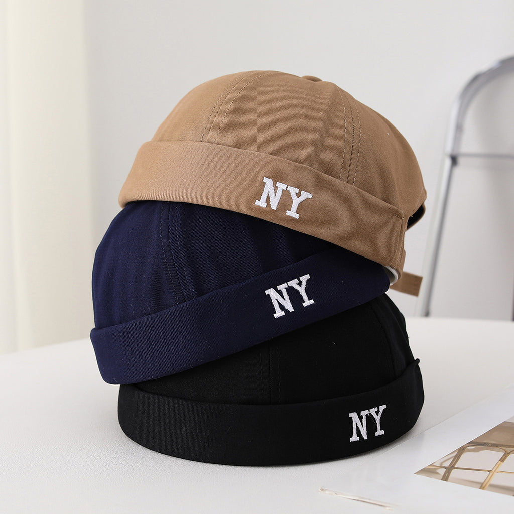 Homme monocolore brodé Lettre NY Ajustable Trendy Style Bohemian Chapeau Landlord