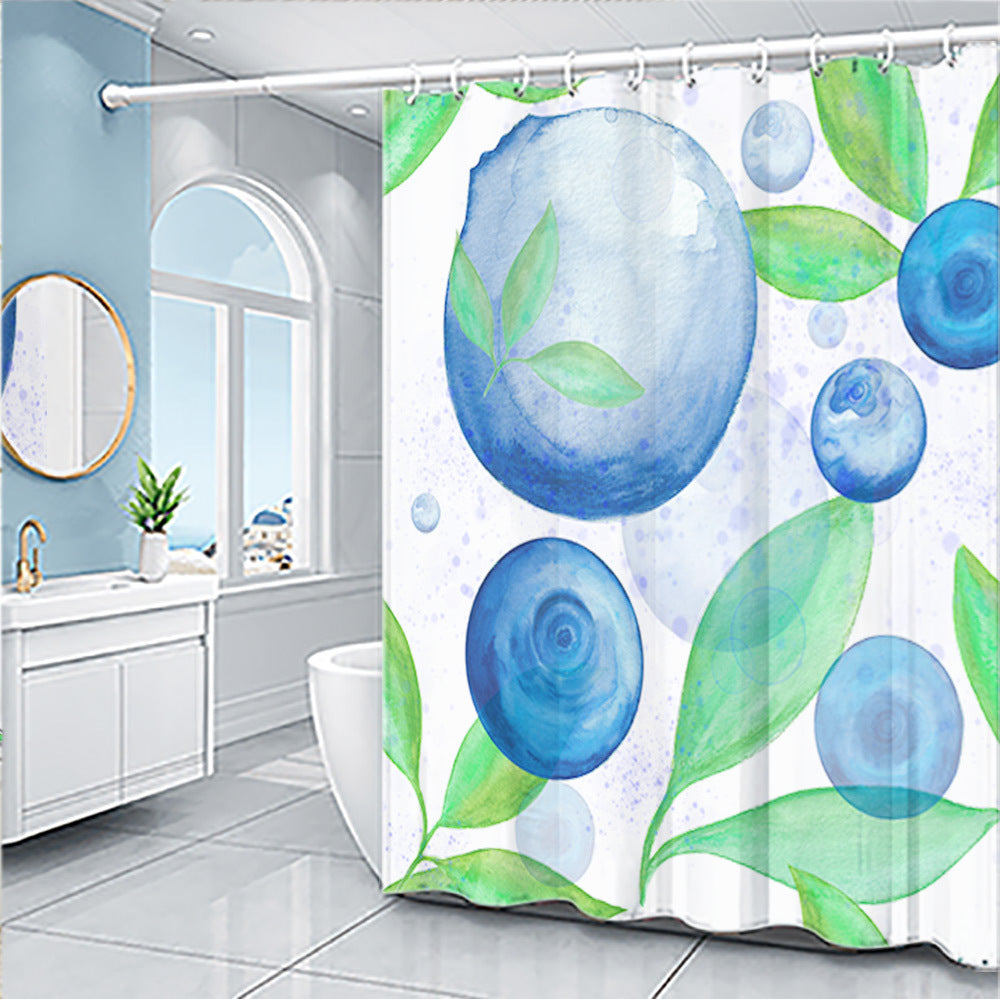 Ensemble de rideaux de douche pour fruits de la série Cartoon