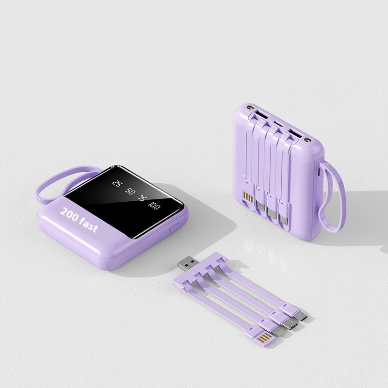 Power Bank Mini Compact Portable Mirror Chargement rapide Alimentation mobile de grande capacité