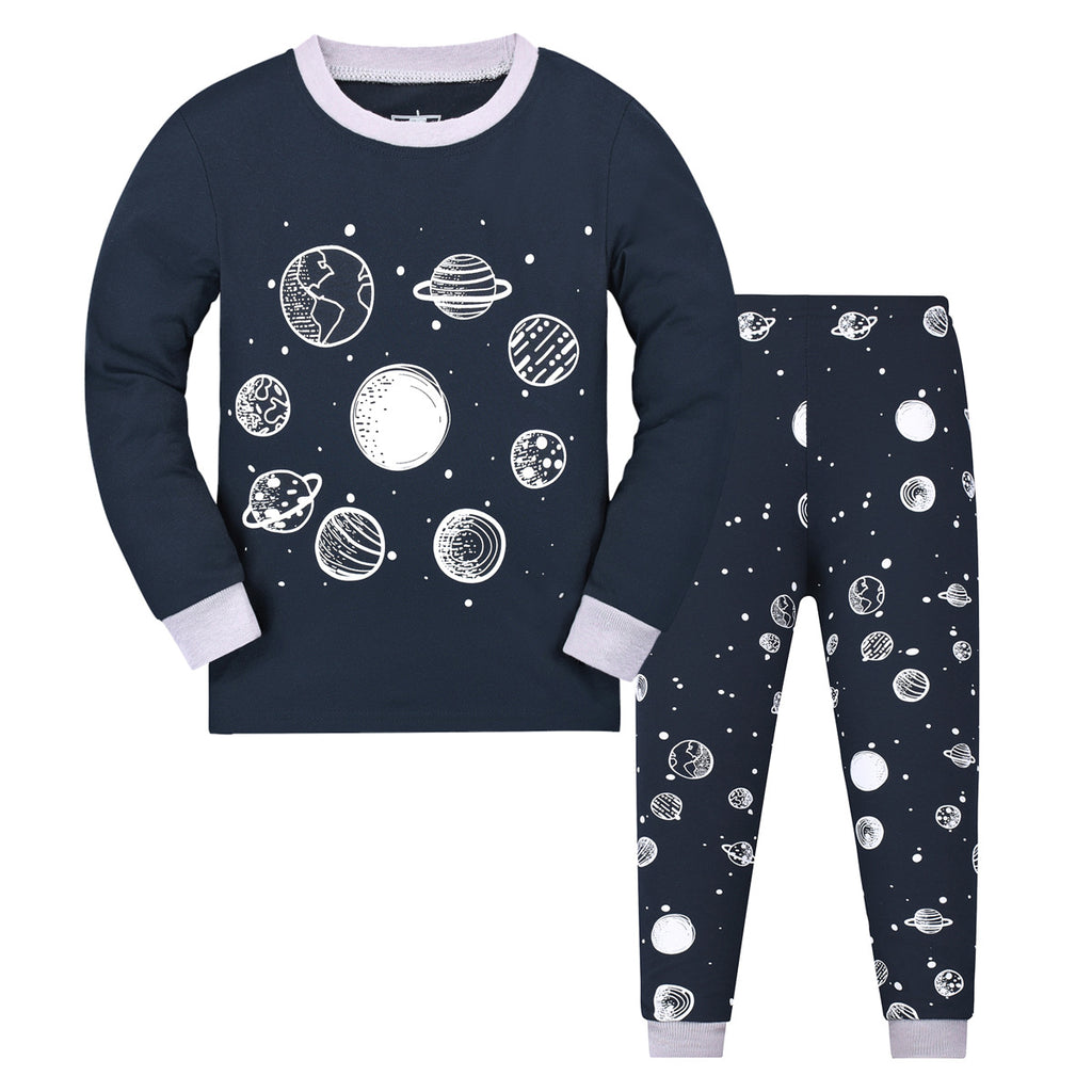 Pantalons à manches longues pour garçons et filles Vêtements de maison Ensemble de pyjama pour enfants