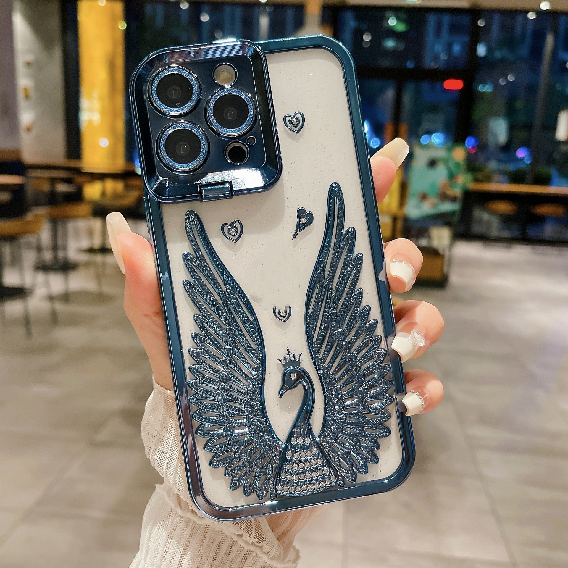 Angel Wing Frame Bracket Electroplating Téléphonie tridimensionnelle Case