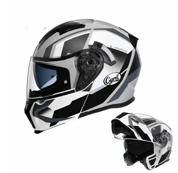 Casque de moto à double-lentilles à révélation faciale