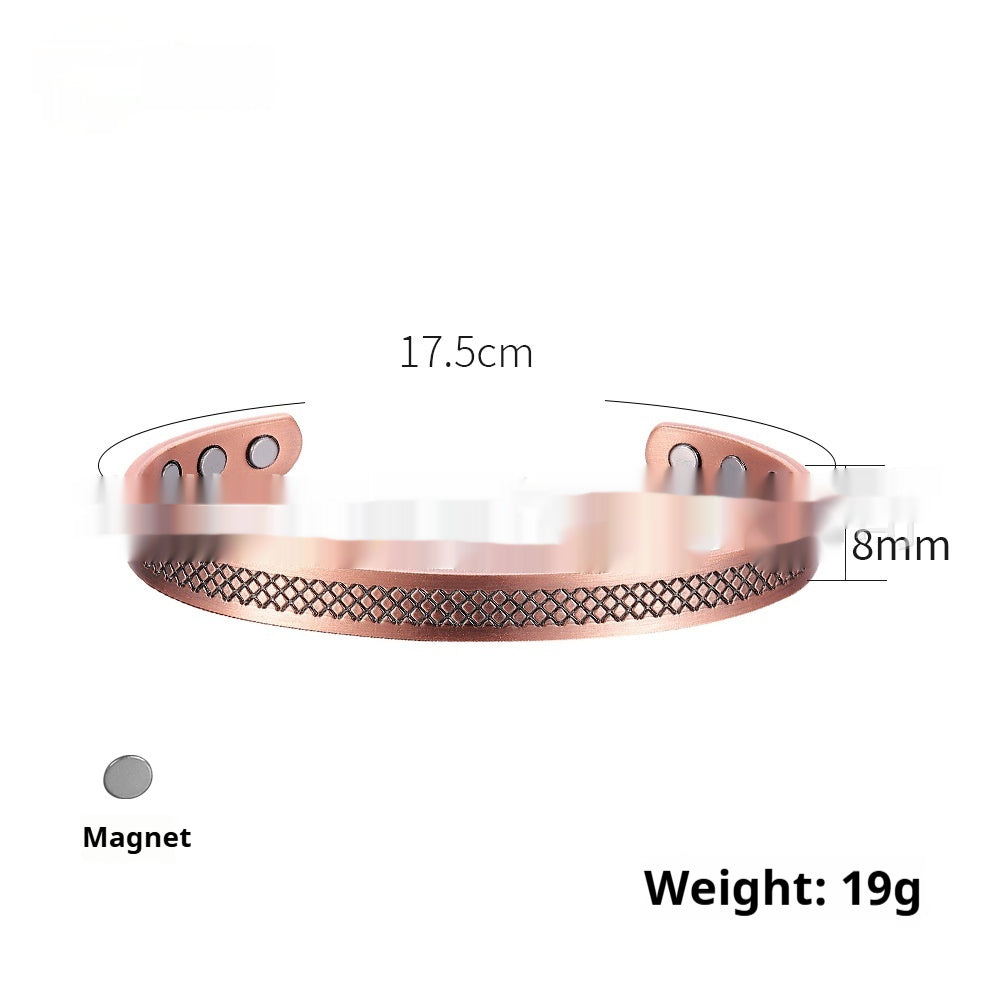 Bracelet en cuivre pourpre simple et élégant pour femmes