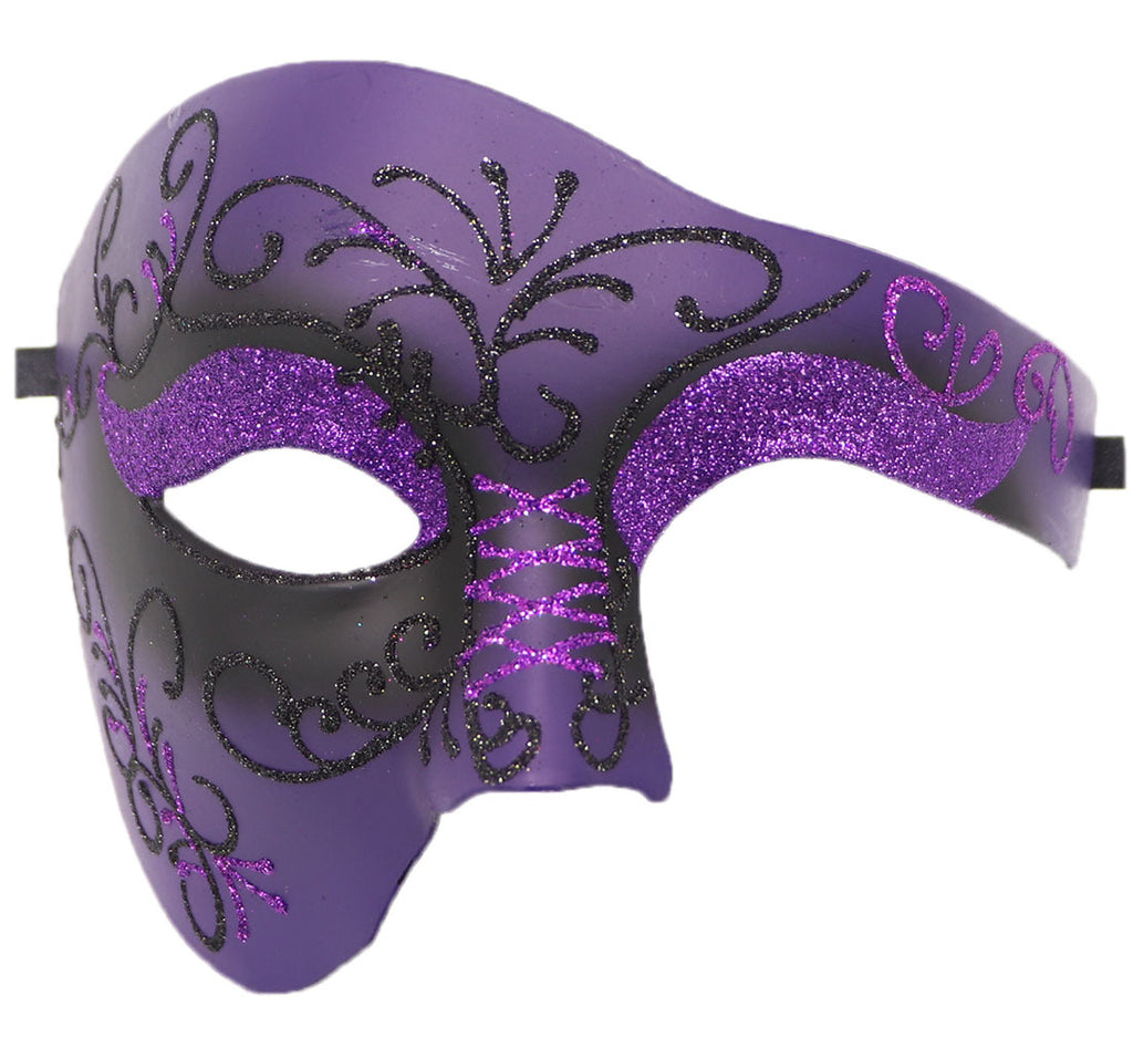 Masque de fête antique avec un seul oeil et demi face latérale