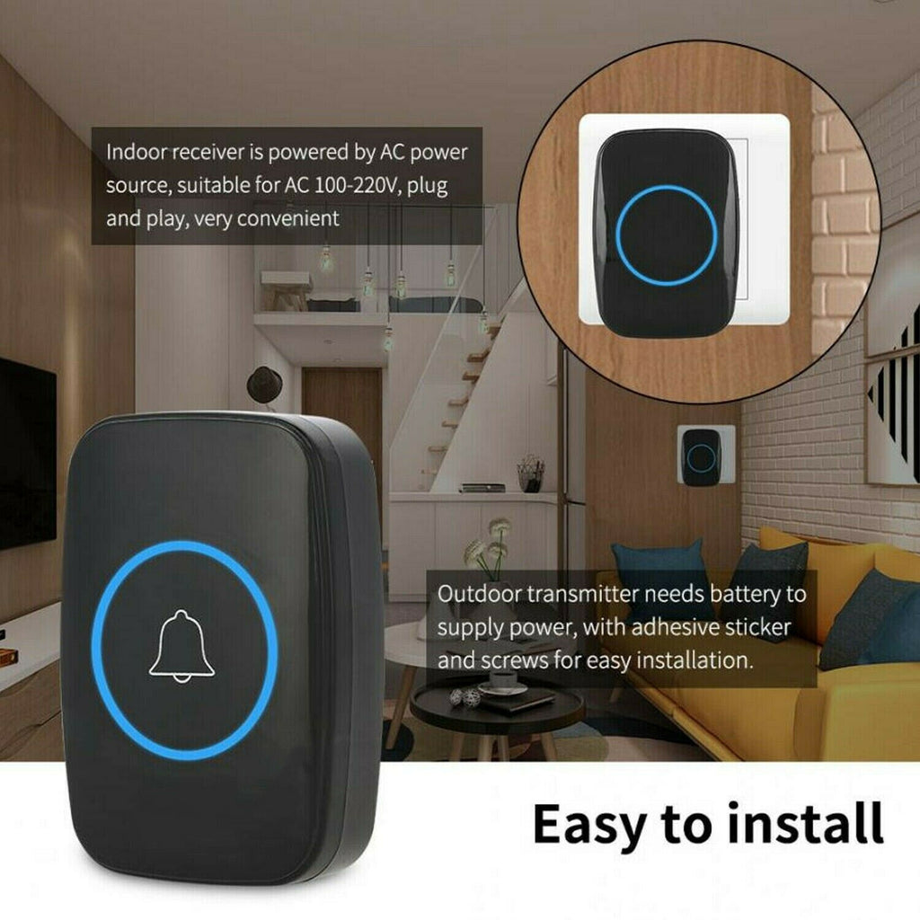 Kit de cloches de porte étanches sans fil sans fil sans fil