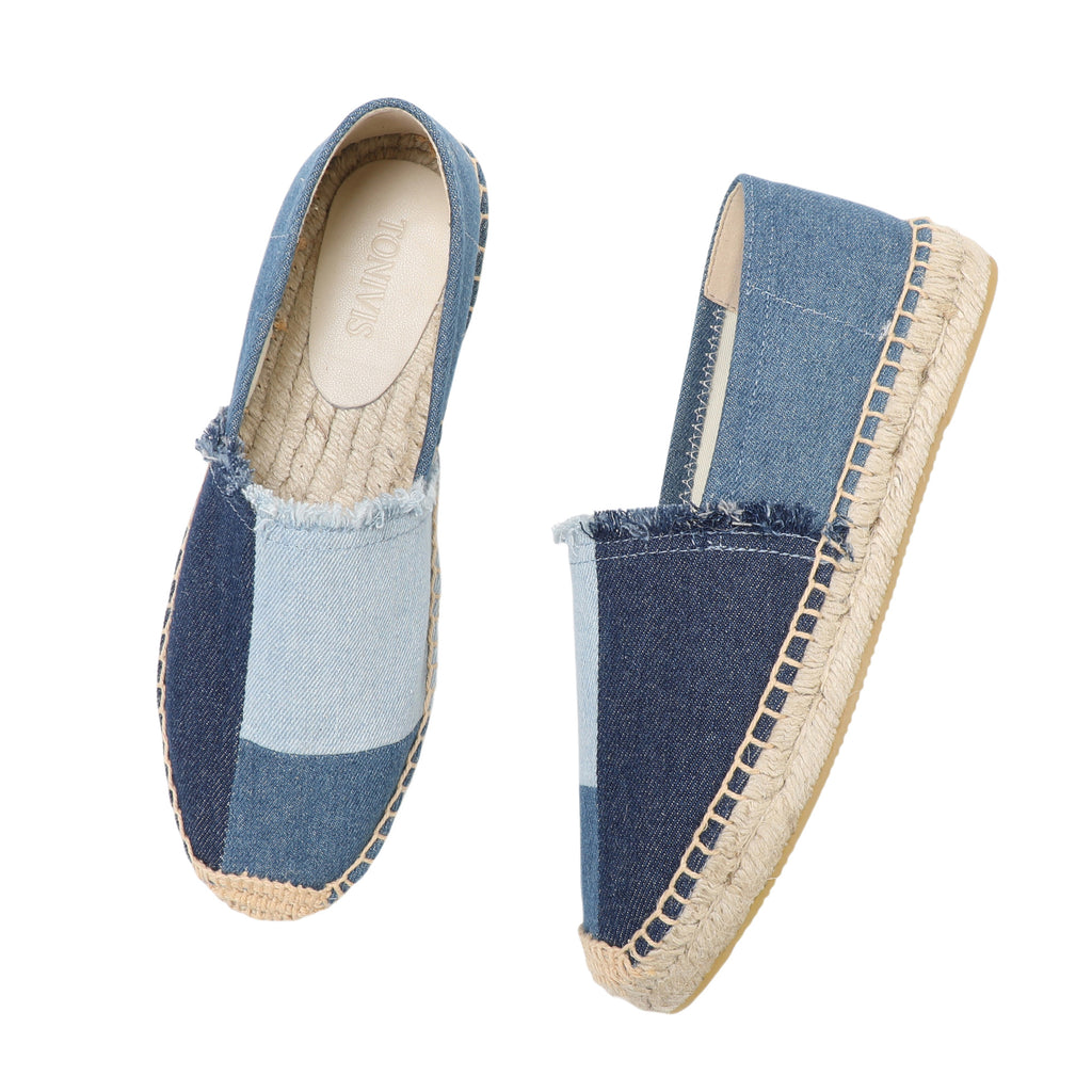 Chaussures de toile plate de Denim pour femmes de style Harajuku