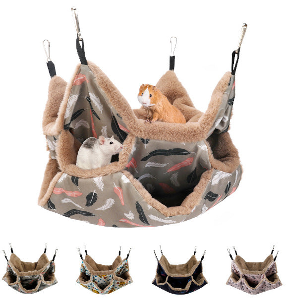 Animaux de compagnie Cage Hammock Guinée Pig Rat Hammock Tunnel écureuil Jouets Ferret Lit suspendu pour petit