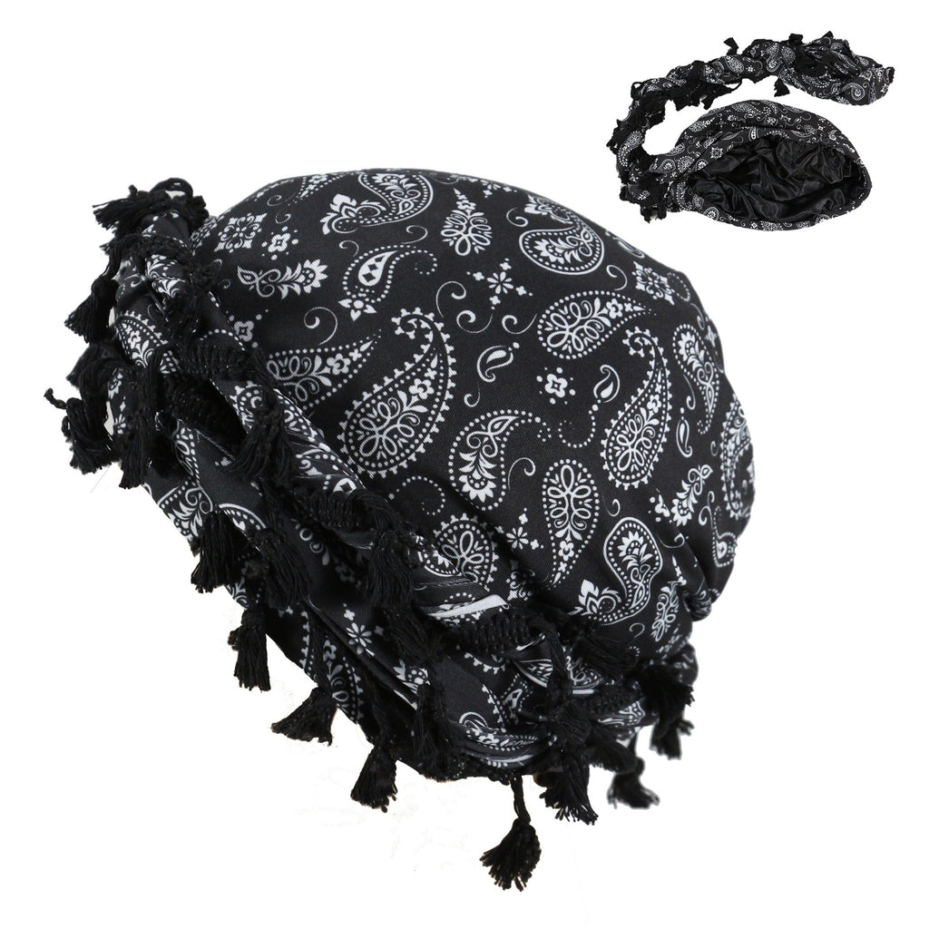 Sports de plein air Paisley Turban Hat Cashew Flower Print Turban Hip-hop Hip-hop Twist