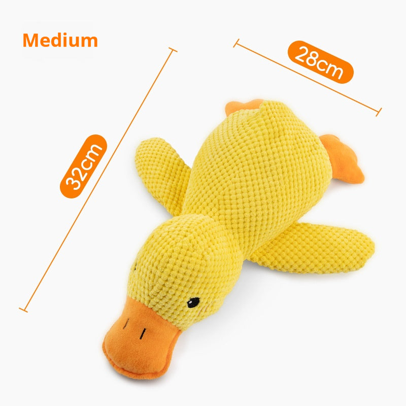 Jouet en peluche chien calmant Canard farci Jouets en peluche Jouet à croquer Squeaky pour chiot Dents de chien Clea