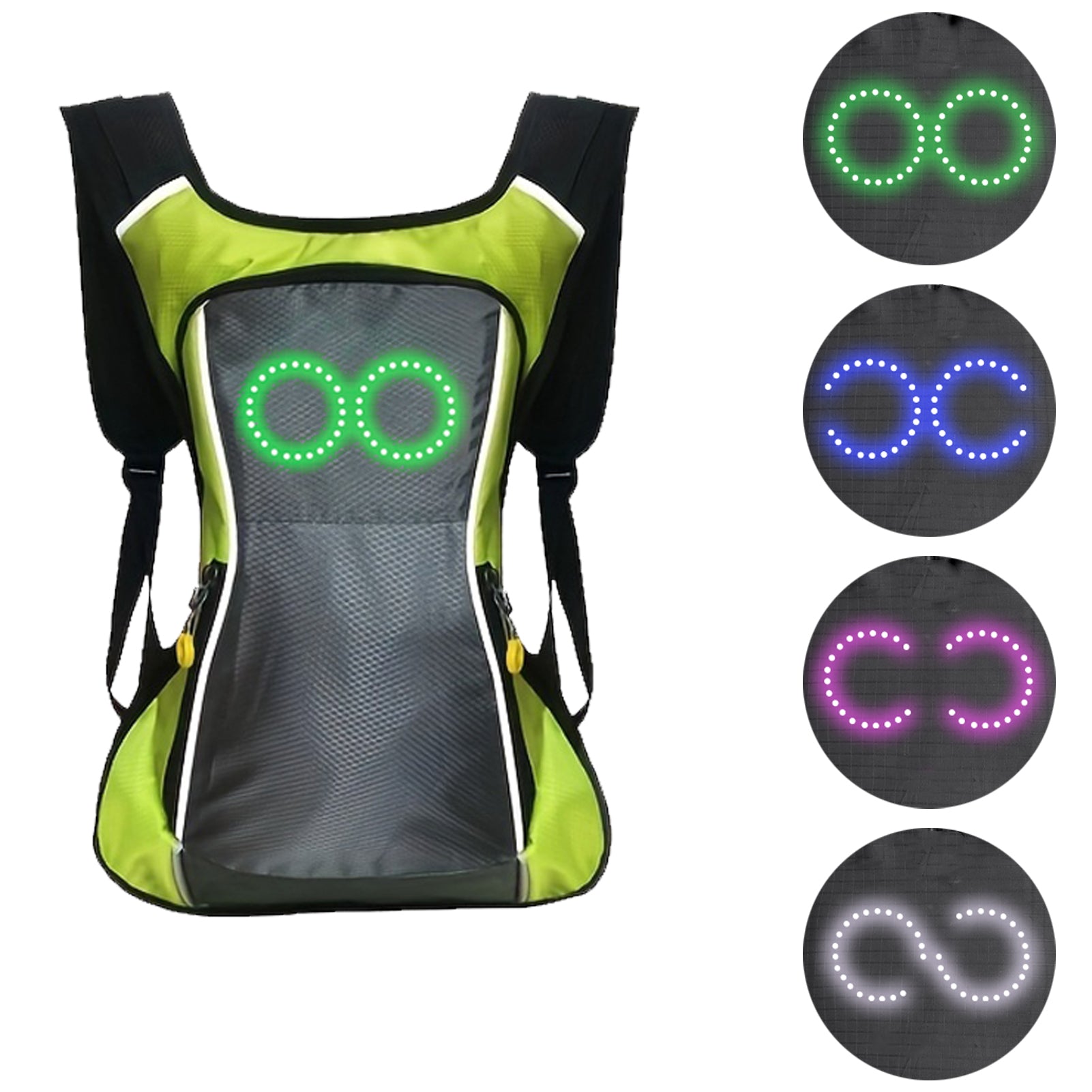 Sac à dos LED coloré et élégant avec musiqueSynchronisé Effets d'éclairage dynamique