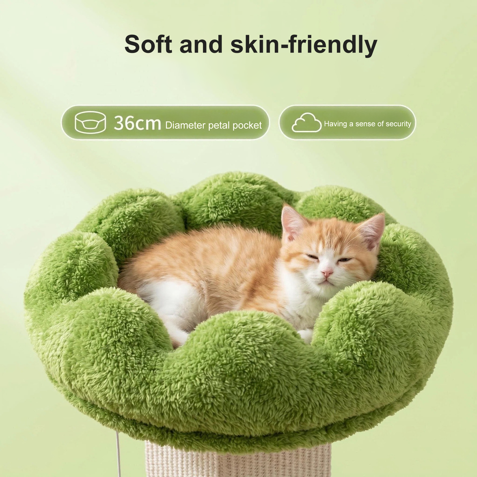 Flower Cat Scratching Post pour chat intérieur Scratcher avec perche confortable et amovible Pe