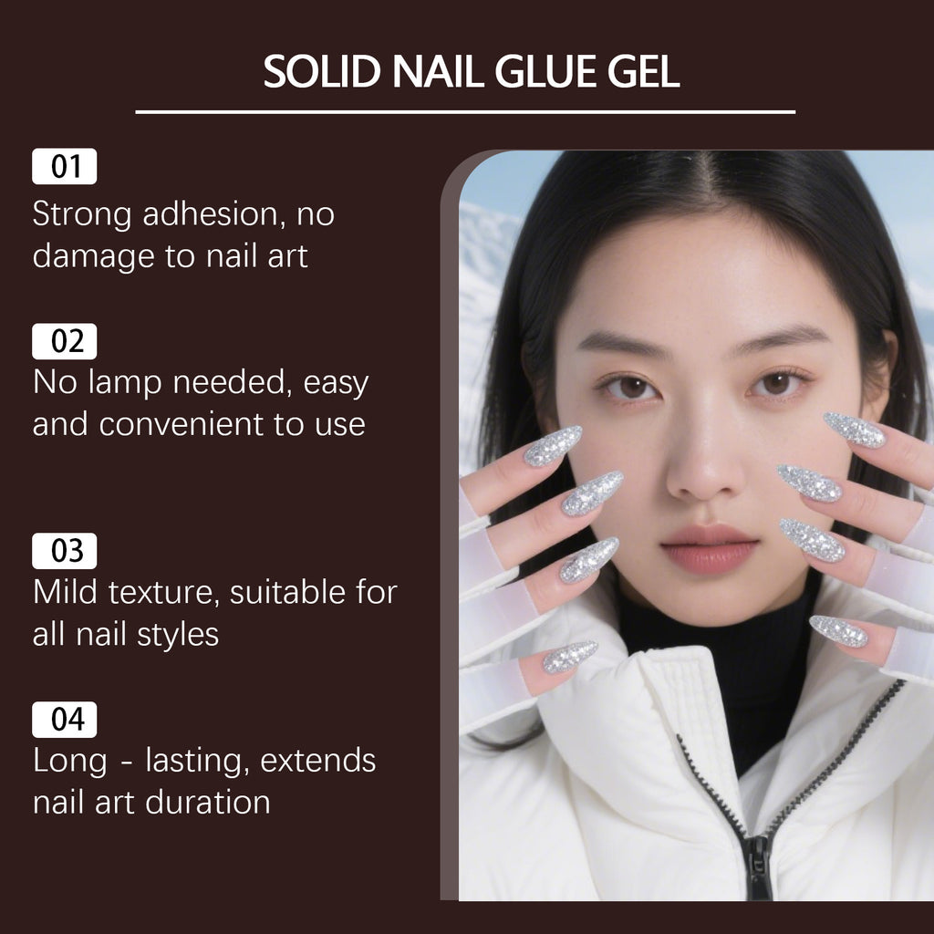 Gel de colle d'ongle solide