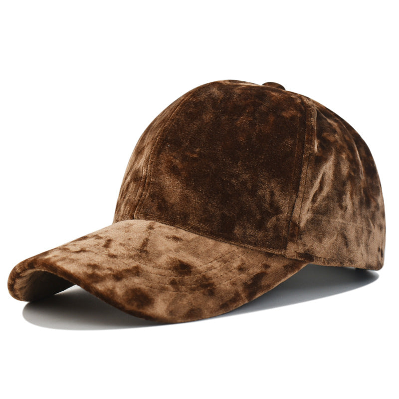Casquette de baseball souple et rétro Velvet pour femme