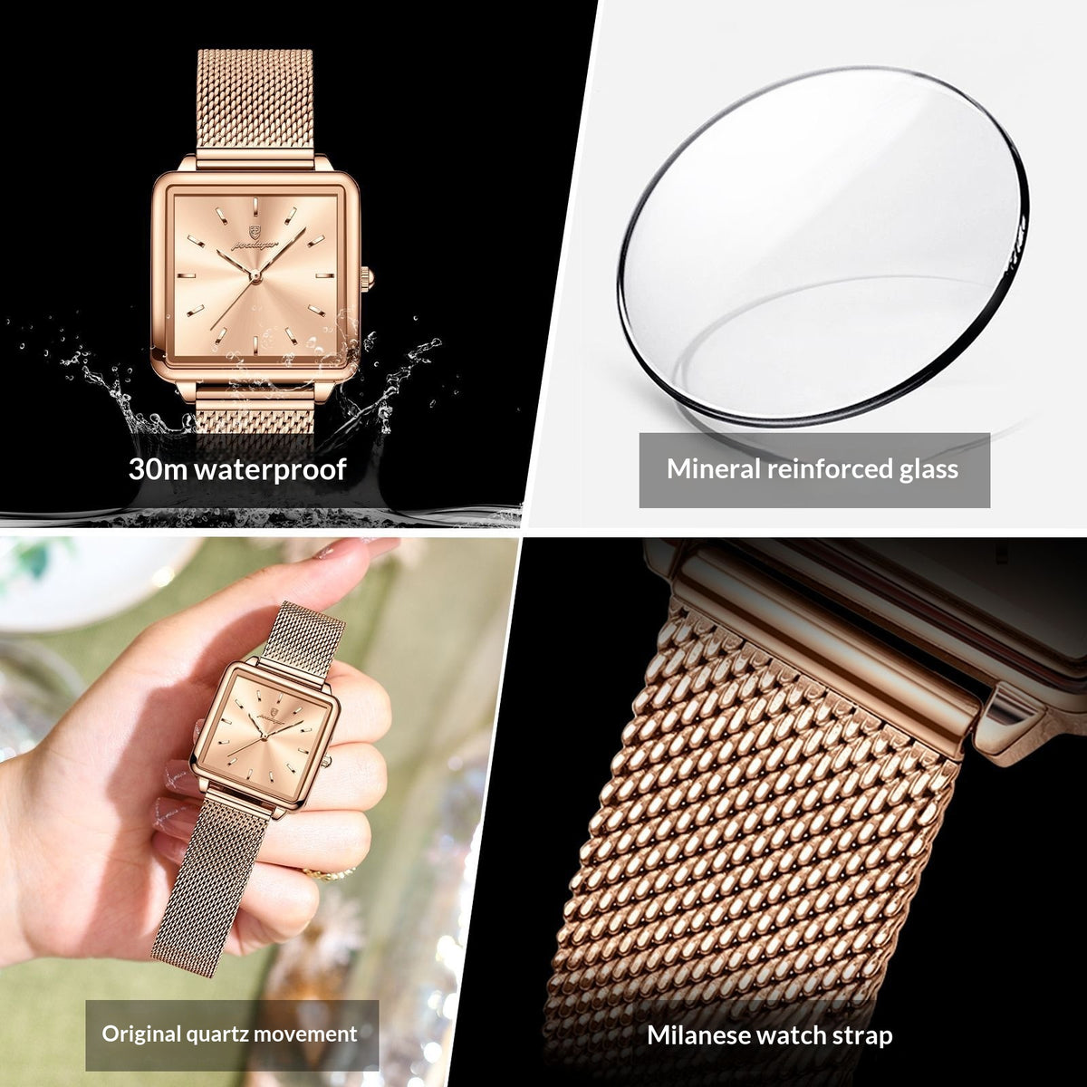 Femmes Quartz Square Watch