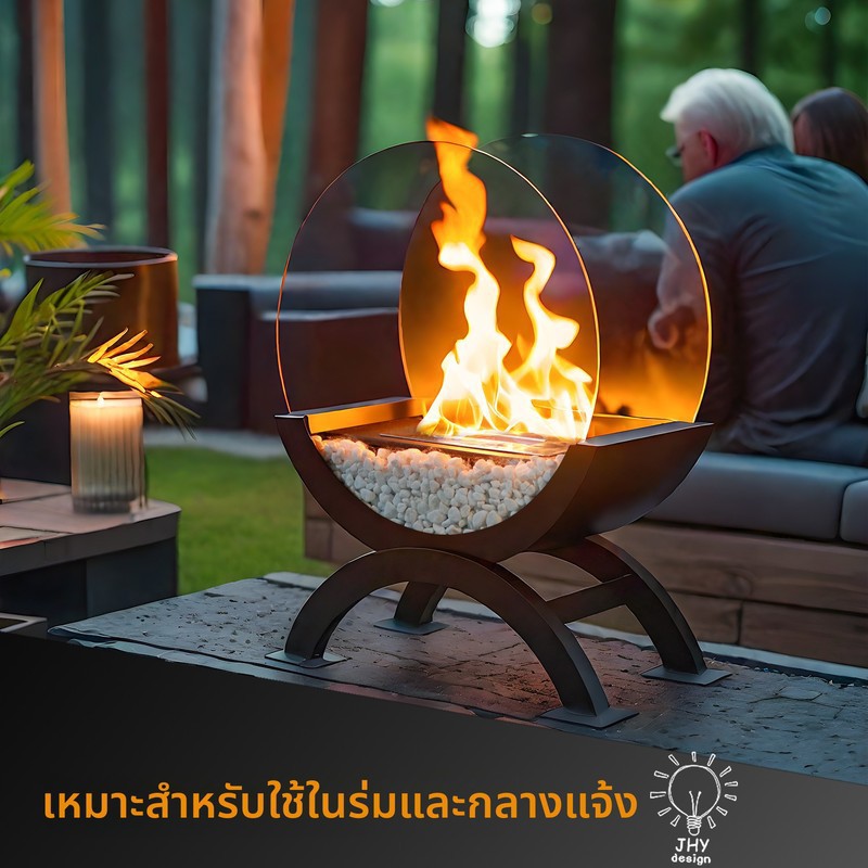 Indoor Warm Watching Cheminée Flame Villa Courtyard Maison Bonfire Décoration Living Ro