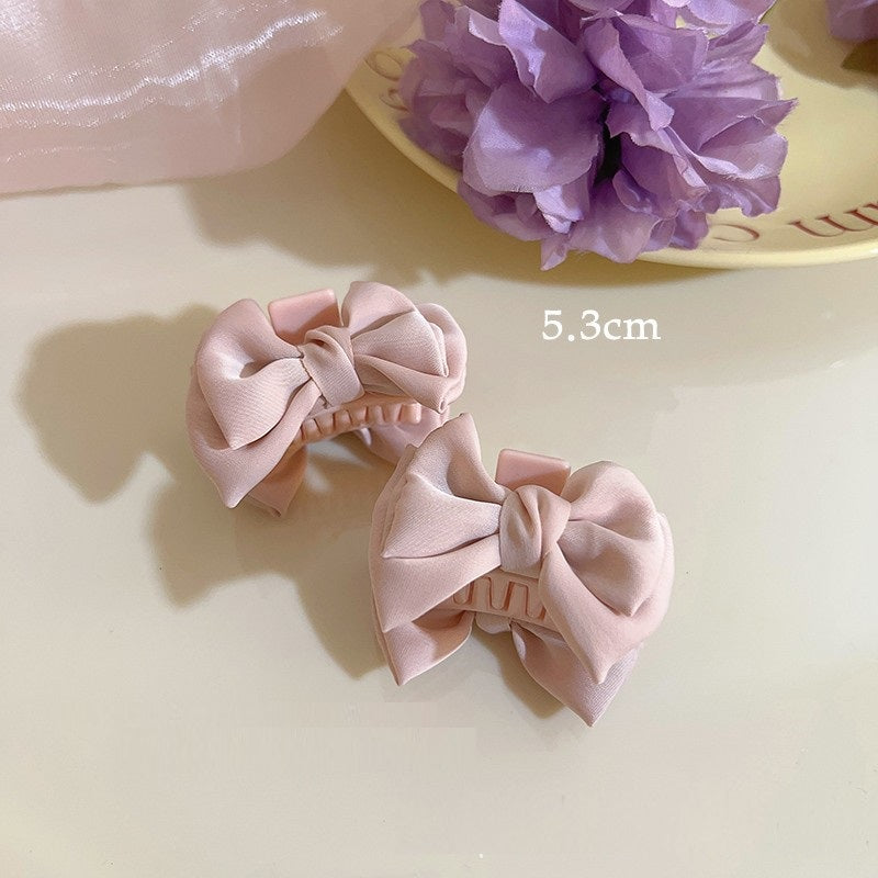 Sweet Satin Bow Accessoires de cheveux Grip petite taille
