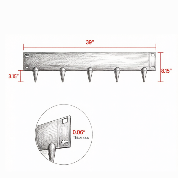 5-Pack Paysage Edging 39inch X 5inch