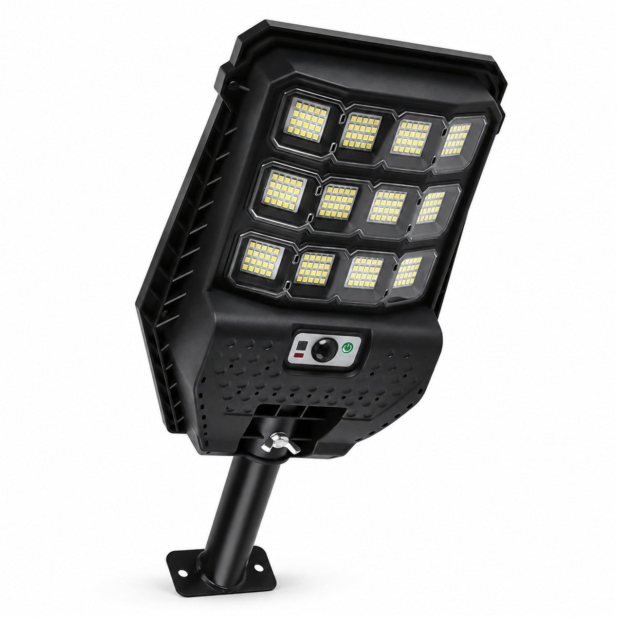 Solar Powered Motion Sensor Outdoor Light W7207 3 Noir pour Garden Yard Street Wall LED