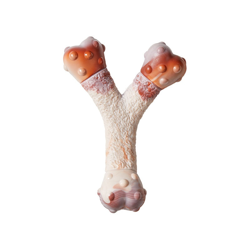 Jeu 3 pièces Polka Dot Bone Grand moyen Jouet pour chien résistant aux piqûres