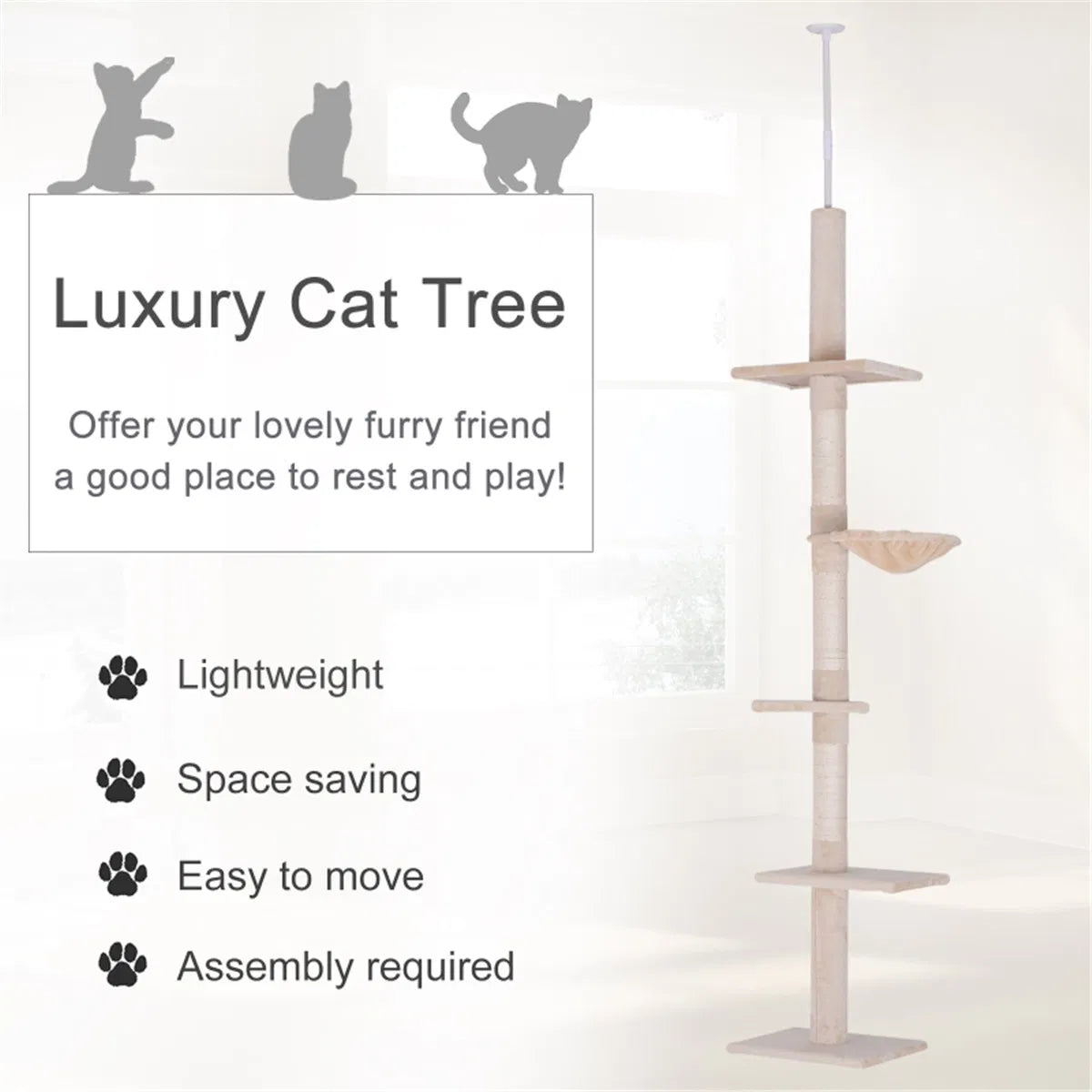 Maison de chat en bois / Arbres de chat / Tour d'escalade de chat ( Amazon Shipping) (Interdit par WalMart)