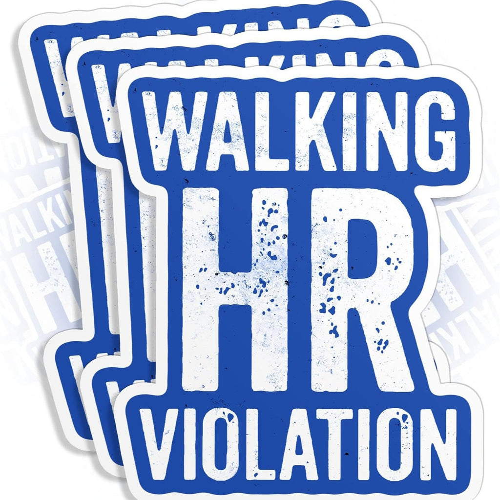 Funny HR Department Door Citation Hard Cap Sticker