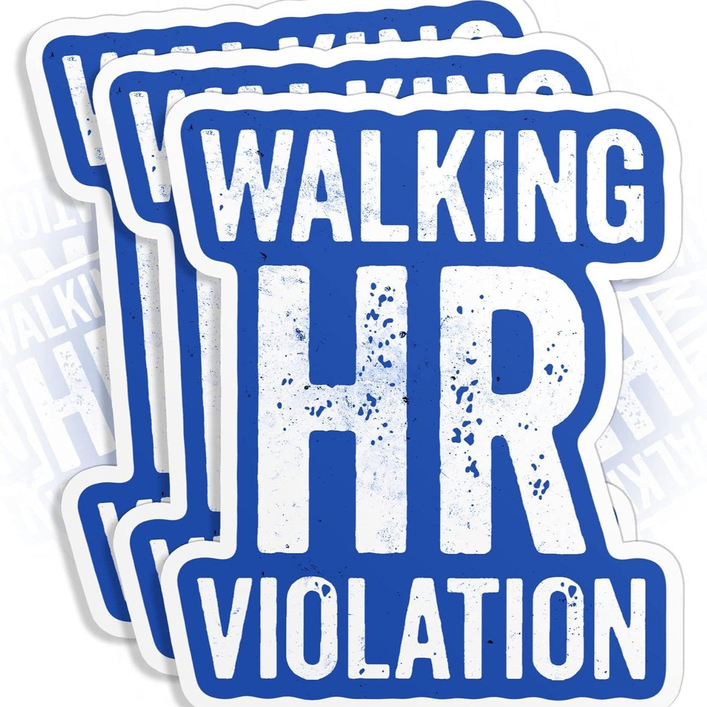 Funny HR Department Door Citation Hard Cap Sticker