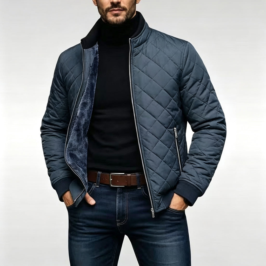 Veste de coton rembourrée diamantée pour hommes