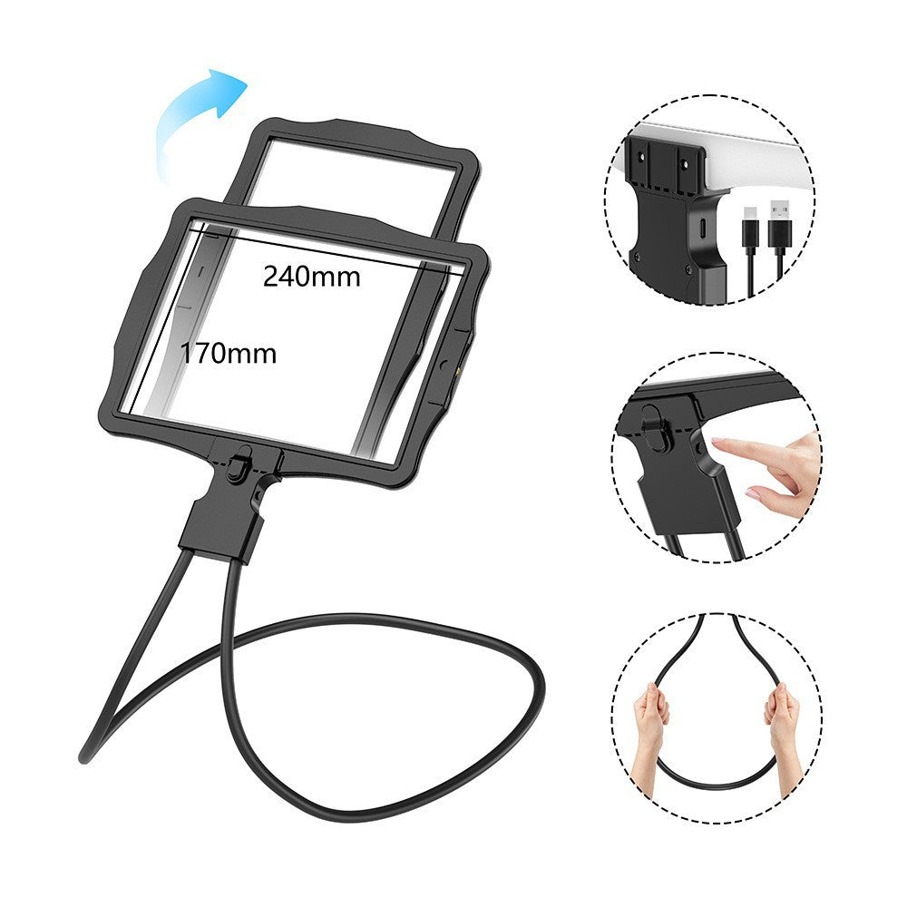 Magnificateur portatif avec 48 lumières LED et charge USB