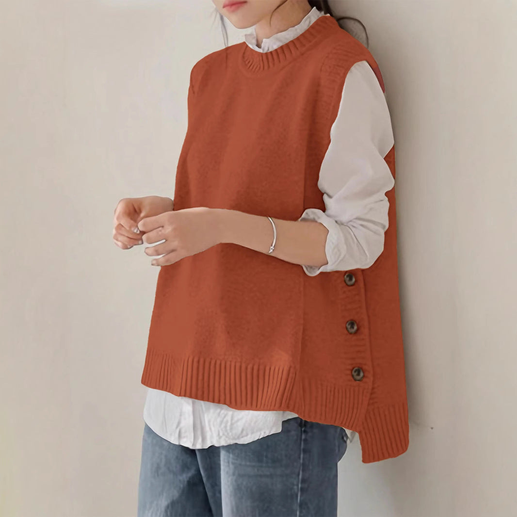 Femmes Retro Sweater Vest sans manches