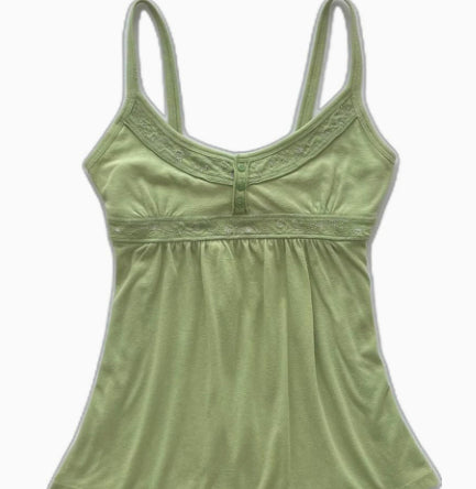 Casual Dentelle Bow Slimming Camisole polyvalente Top