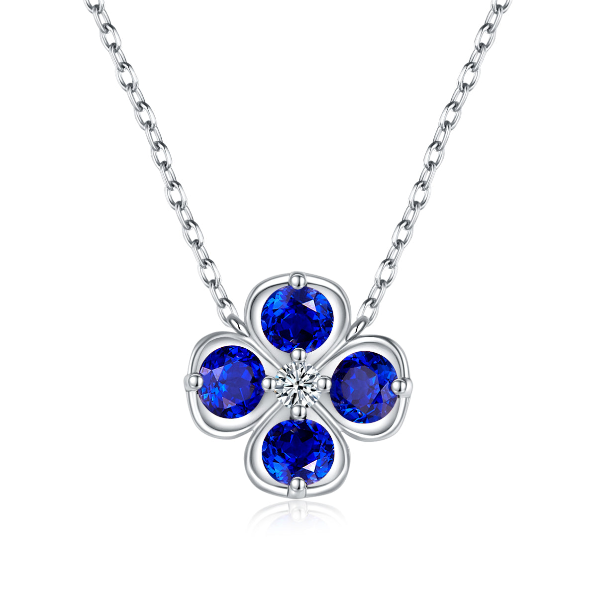 S925 Collier de trèfle en argent sterling