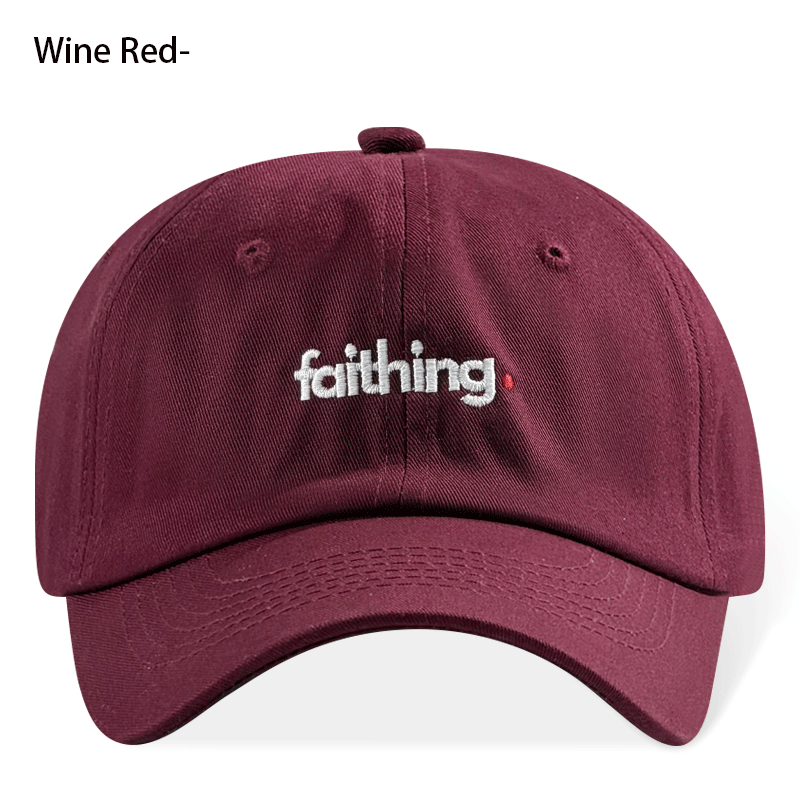 Religieux Christian Lettre Fidèle Broderie Noir Vintage Casual Unisex Casquette de baseball