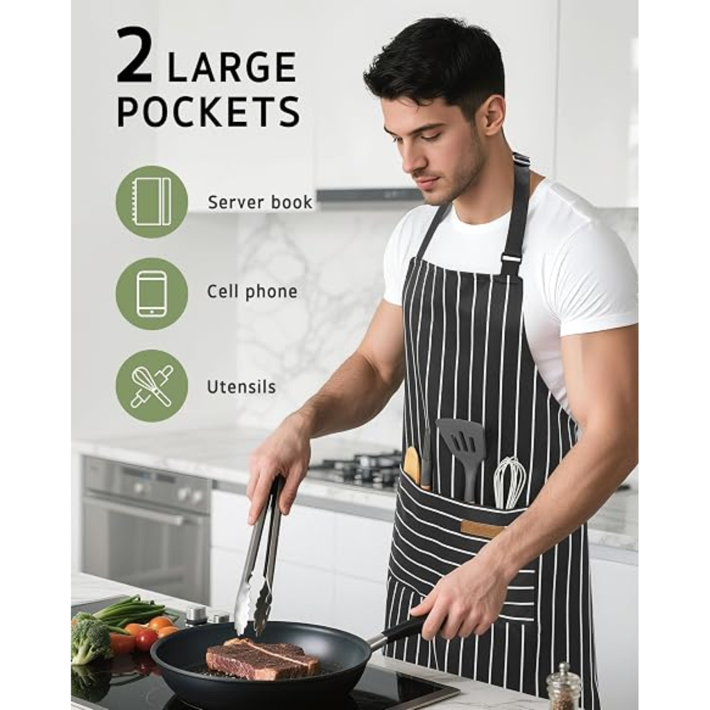 Tablier de cuisine réglable pour hommes et femmes