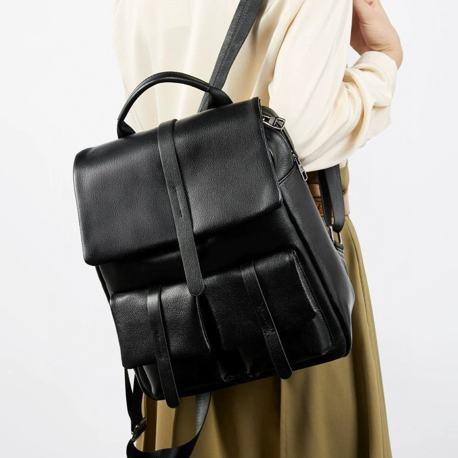 Sac à dos de grande capacité de couleur solide