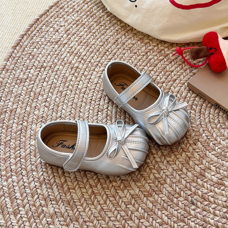 Chaussures en cuir plissé Xiaoxiangfeng