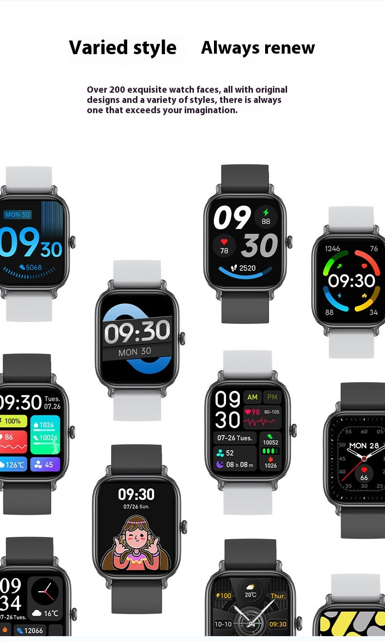 Intelligent Bluetooth Calling Sports Monitoring Watch Fréquence cardiaque haute précision Blood Oxygen Wat