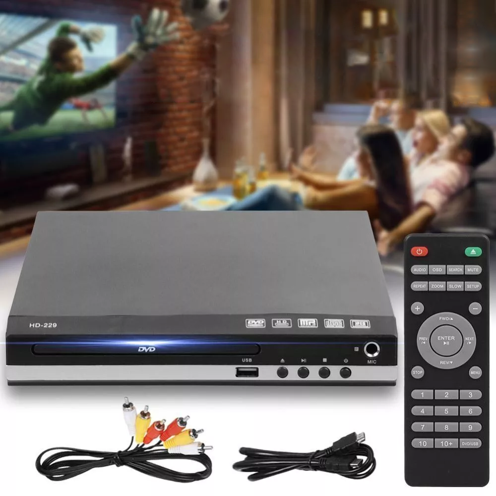Lecteur DVD Region Gratuit avec télécommande USB Multi Region & HDMIAV Cable UK