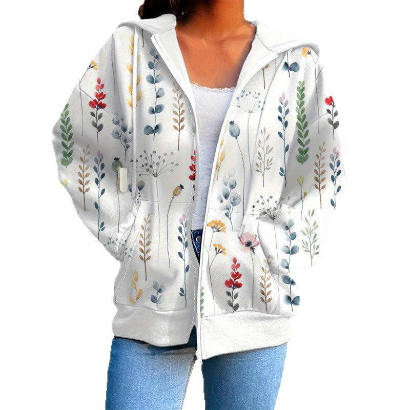 Sweatshirt à capuche manches longues Zipper pour femme American Santa Claus Veste personnalisée Den