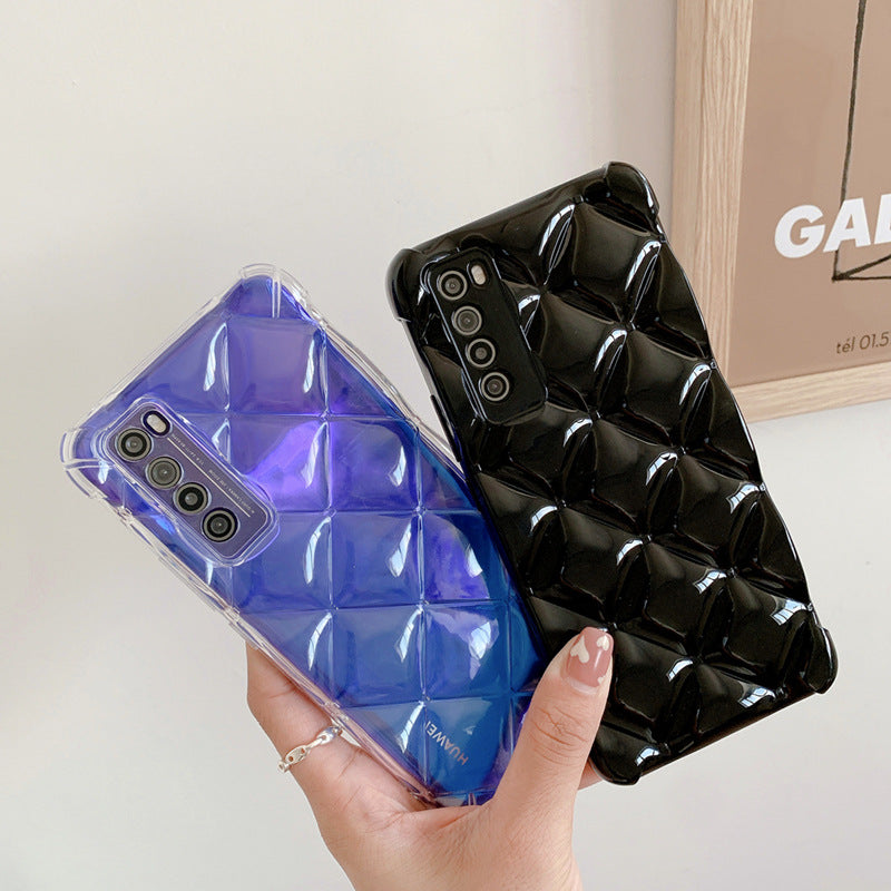 Boîtier de téléphone cellulaire diamant de silicone