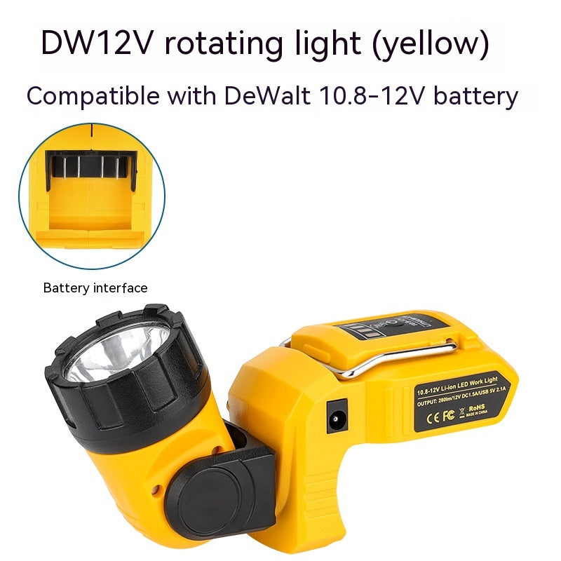 Lampe de poche rotative universelle LED rechargeable