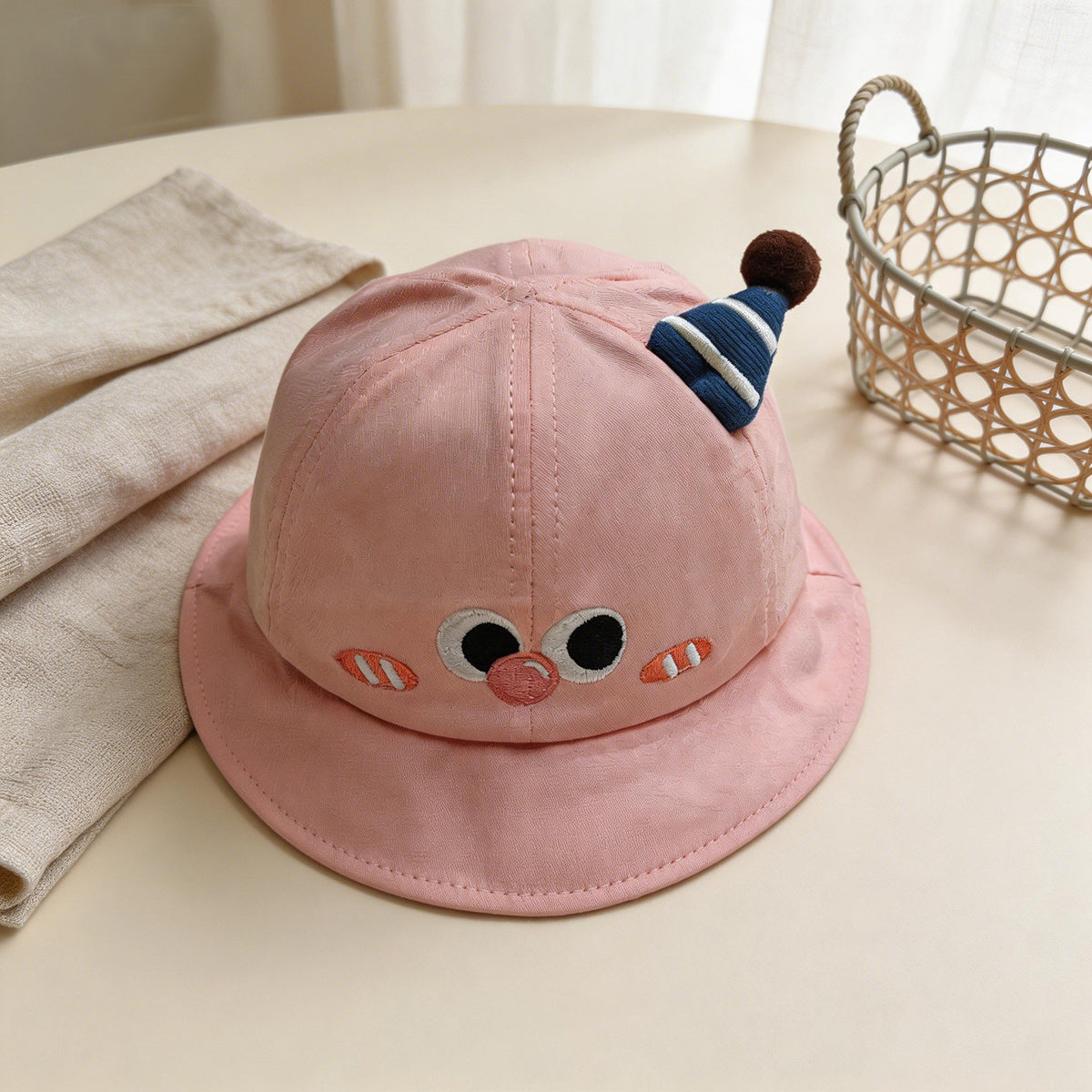 Décoration de Chapeau de fête brodé pour enfants dessin animé en couleur unie - Mignon et S
