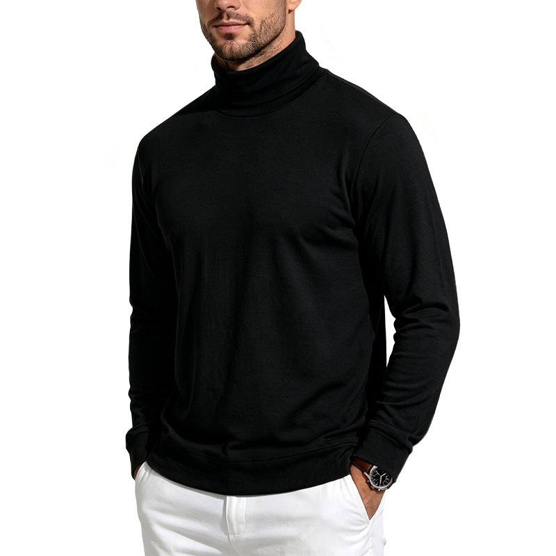 Simple polaire en laine souple polyvalente avec col tortueux et manches longues