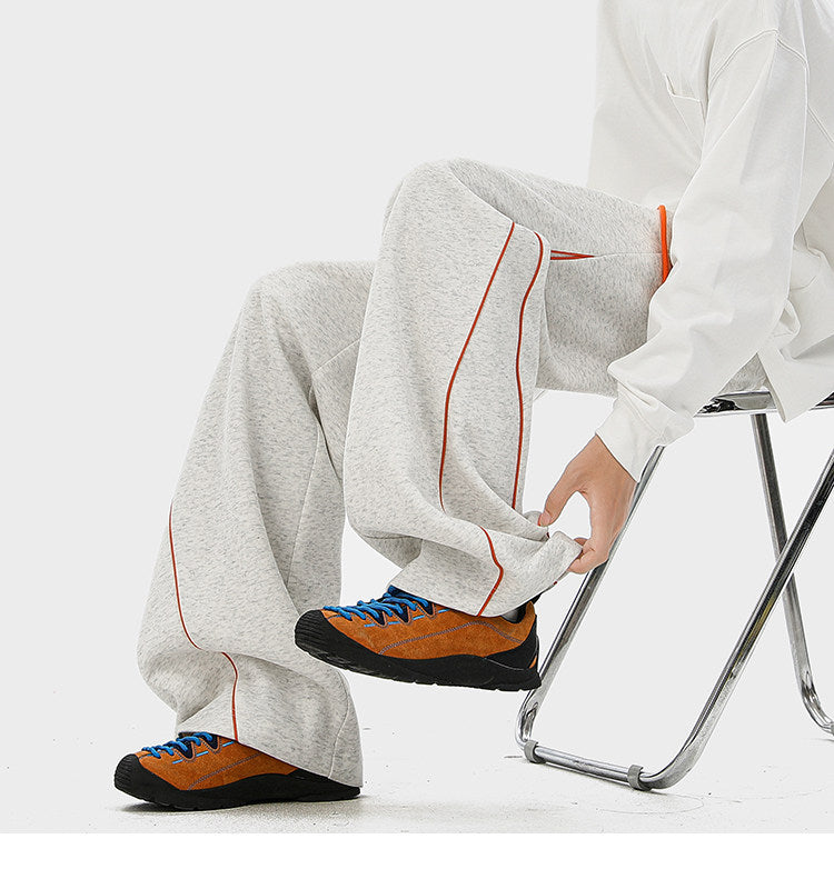 Pantalons de sport rayés noirs pour hommes