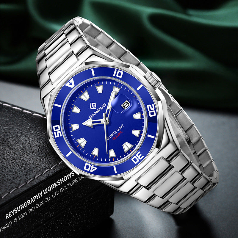 Montre Quartz homme simple de style affaires avec un grand cadran